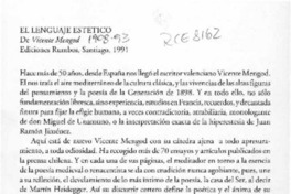 El lenguaje estético  [artículo] Luis Droguett Alfaro.