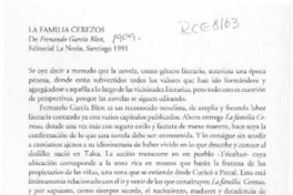 La familia Cerezos  [artículo] Baccio Salvo.