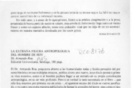 La extraña figura antropológica del hombre de hoy  [artículo] José Miguel Ibáñez Langlois.