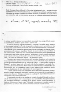 Más allá de las máscaras  [artículo] Juan Gabriel Araya.