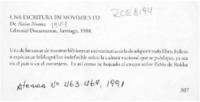 Una escritura en movimiento  [artículo] Juan de Luigi Lemus.