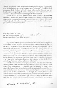 El corazón y su jaula  [artículo] Antonio Campaña.