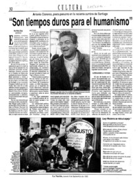 "Son tiempos duros para el humanismo"  [artículo] Ana María Risco.