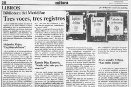 Tres voces, tres registros