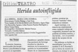 Herida autoinfligida  [artículo] Hans Ehrmann.