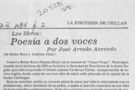 "Poesía a dos voces"