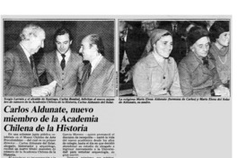 Carlos Aldunate, nuevo miembro de la Academia Chilena de la Historia