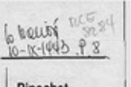 Pinochet lanzó libro  [artículo].