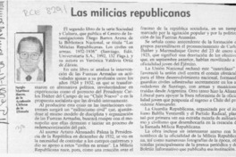 Las milicias republicanas  [artículo] Sergio Martínez Baeza.