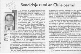Bandidaje rural en Chile central  [artículo] Sergio Martínez Baeza.