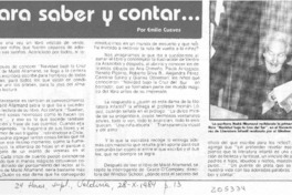 Para saber y contar --