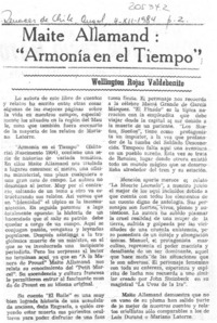 Maité Allamand, "Armonia en el tiempo"