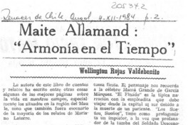 Maité Allamand, "Armonia en el tiempo"