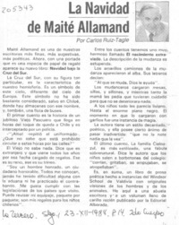 La navidad de Maité Allamand