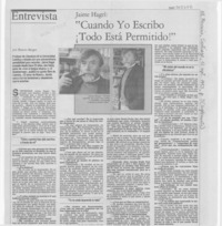 "Cuando yo escribo, todo está permitido!