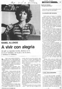 A vivir con alegría  [artículo] Alfredo Zamudio Jr.