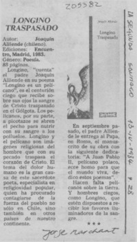 Longino traspasado