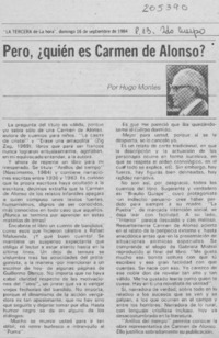 Pero, quién es Carmen de Alonso?