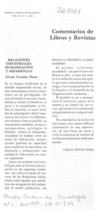 Relaciones industriales; humanización y desarrollo