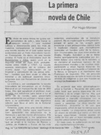 La primera novela de Chile