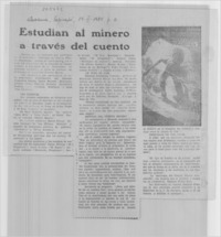 Estudian al minero a través del cuento