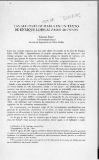 Las acciones de habla en un texto de Enrique Lihn, "El paseo Ahumada"