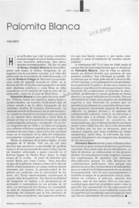 Palomita blanca  [artículo] Filma Canales.