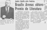 Braulio Arenas obtuvo Premio de Literatura