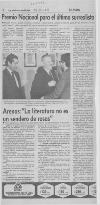 Premio Nacional para el último surrealista