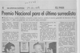 Premio Nacional para el último surrealista