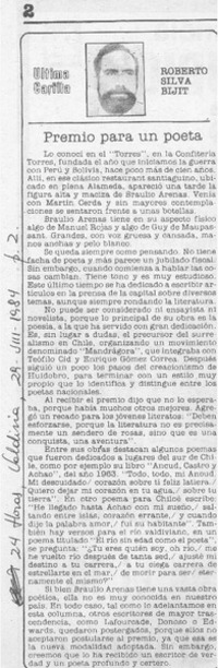 Premio para un poeta