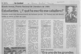 Estudiantes; Y qué ha escrito ese caballero?