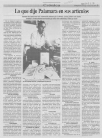 Lo que dijo Palamara en sus artículos