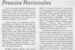 Premios Nacionales, Braulio Arenas, Gabriel Guarda