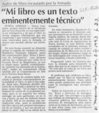 "Mi libro es un texto eminentemente técnico"  [artículo].