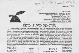 Etica e incautación  [artículo].