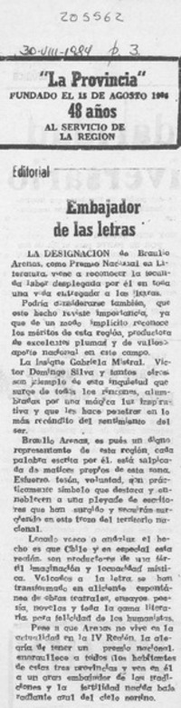 Embajador de las letras