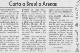 Carta a Braulio Arenas