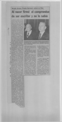 Al nacer firmé el compromiso de ser escritor y no lo sabía