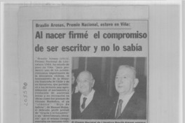 Al nacer firmé el compromiso de ser escritor y no lo sabía