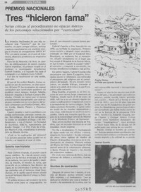 Tres "hicieron fama"