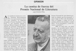 La camisa de fuerza del Premio Nacional de Literatura