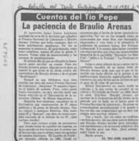 La paciencia de Braulio Arenas