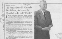 "El precio bajo es cortesía del editor, así como la claridad lo es del filósofo"