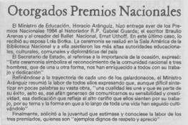 Otorgados premios nacionales