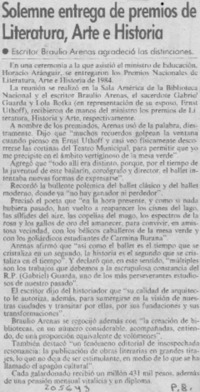Solemne entrega de premios de Literatura, Arte e Historia