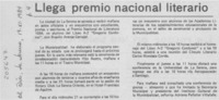 Llega premio nacional literario