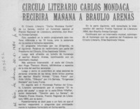 Circulo literario Carlos Mondaca recibirá mañana a Braulio Arenas