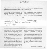 Origen de las ciudades chilenas, las fundaciones del siglo XVIII  [artículo] Alamiro de Avila Martel.