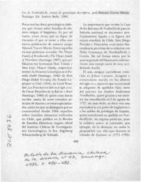 Los de Nordenflycht, ensayo de genealogía descriptiva  [artículo] Isidoro Vázquez de Acuña.